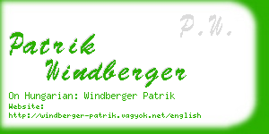 patrik windberger business card